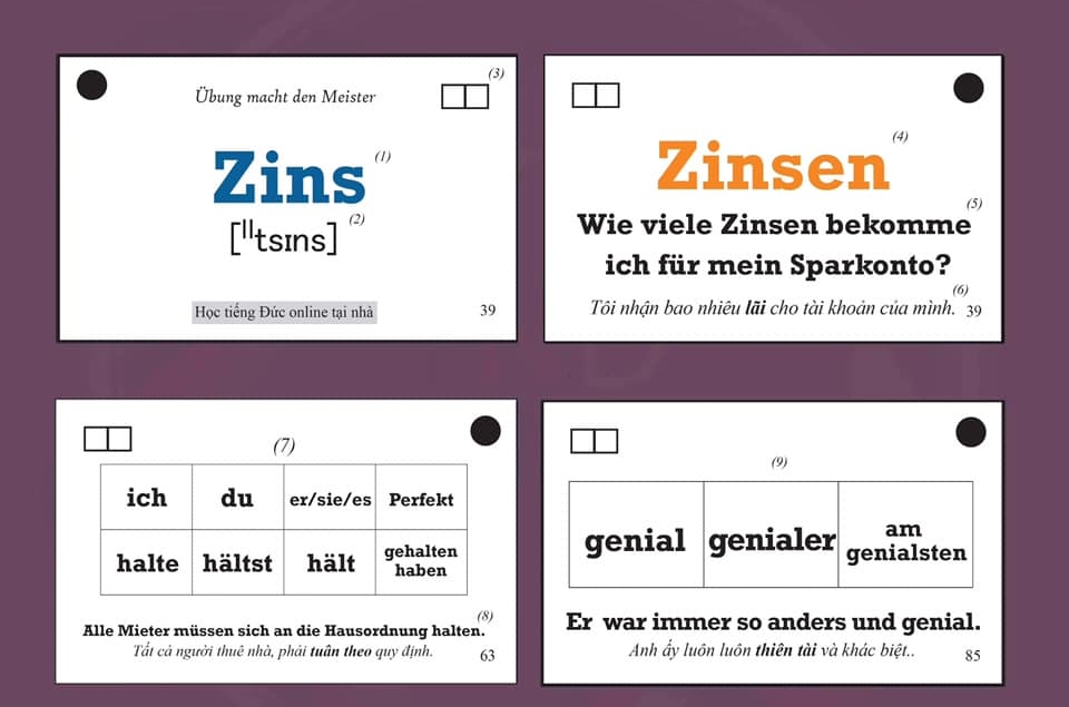 Khi học bảng chữ cái tiếng Đức, bạn có thể tự làm Flashcards
