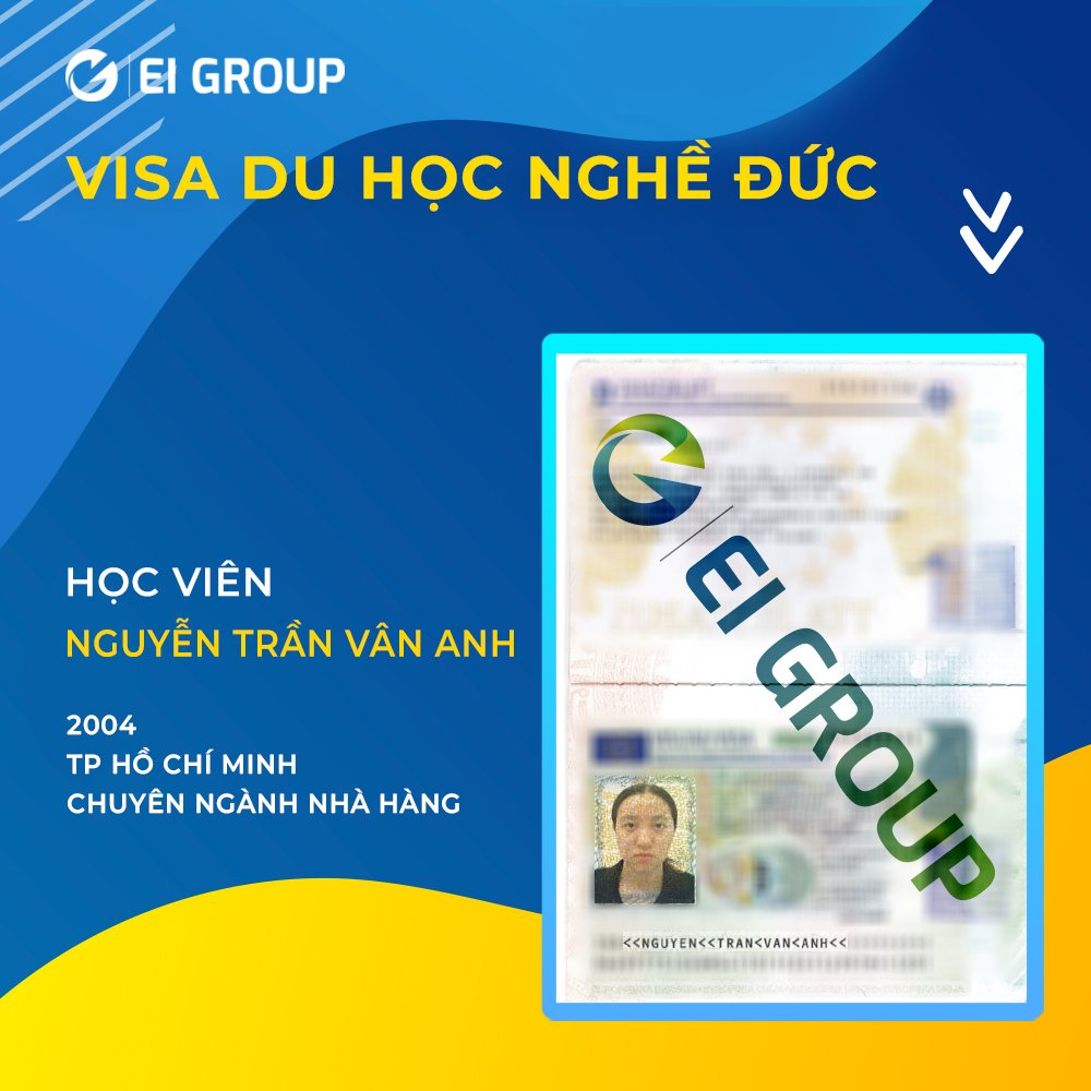 VISA DU HỌC NGHỀ ĐỨC HỌC VIÊN NGUYỄN TRẦN VÂN ANH NGÀNH NHÀ HÀNG