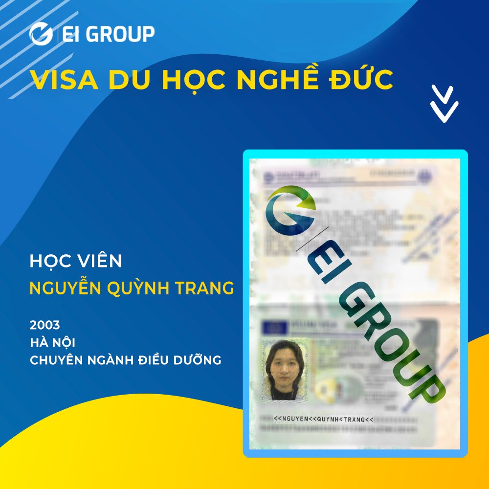 VISA DU HỌC NGHỀ ĐỨC HỌC VIÊN NGUYỄN QUỲNH TRANG NGÀNH ĐIỀU DƯỠNG
