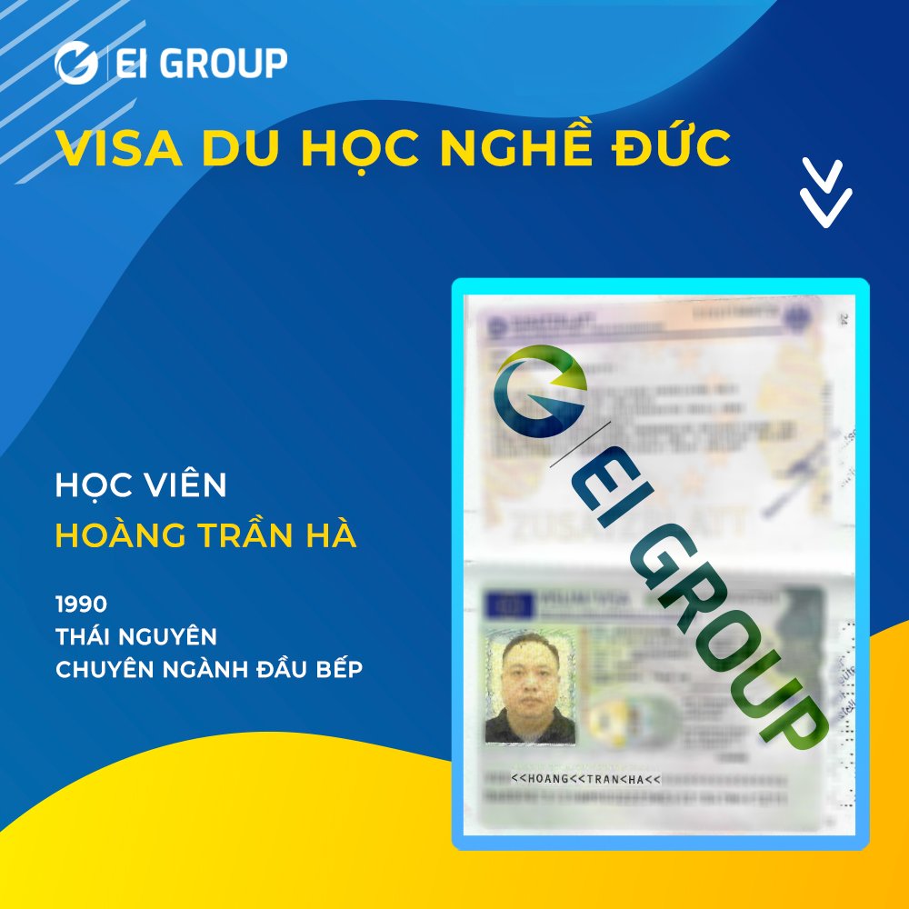 VISA DU HỌC NGHỀ ĐỨC HỌC VIÊN HOÀNG TRẦN HÀ NGÀNH ĐẦU BẾP