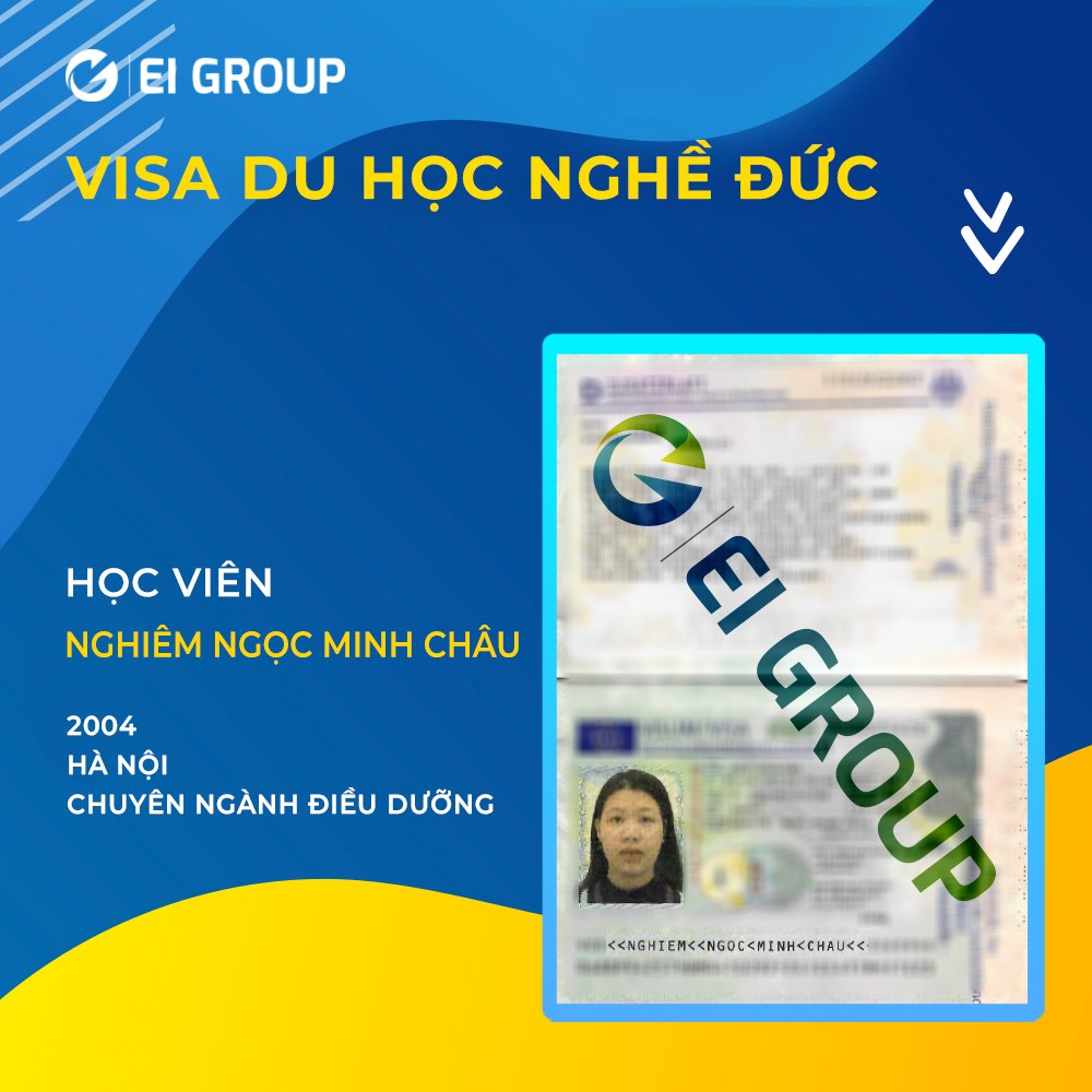 VISA DU HỌC NGHỀ ĐỨC HỌC VIÊN NGHIÊM NGỌC MINH CHÂU NGÀNH ĐIỀU DƯỠNG