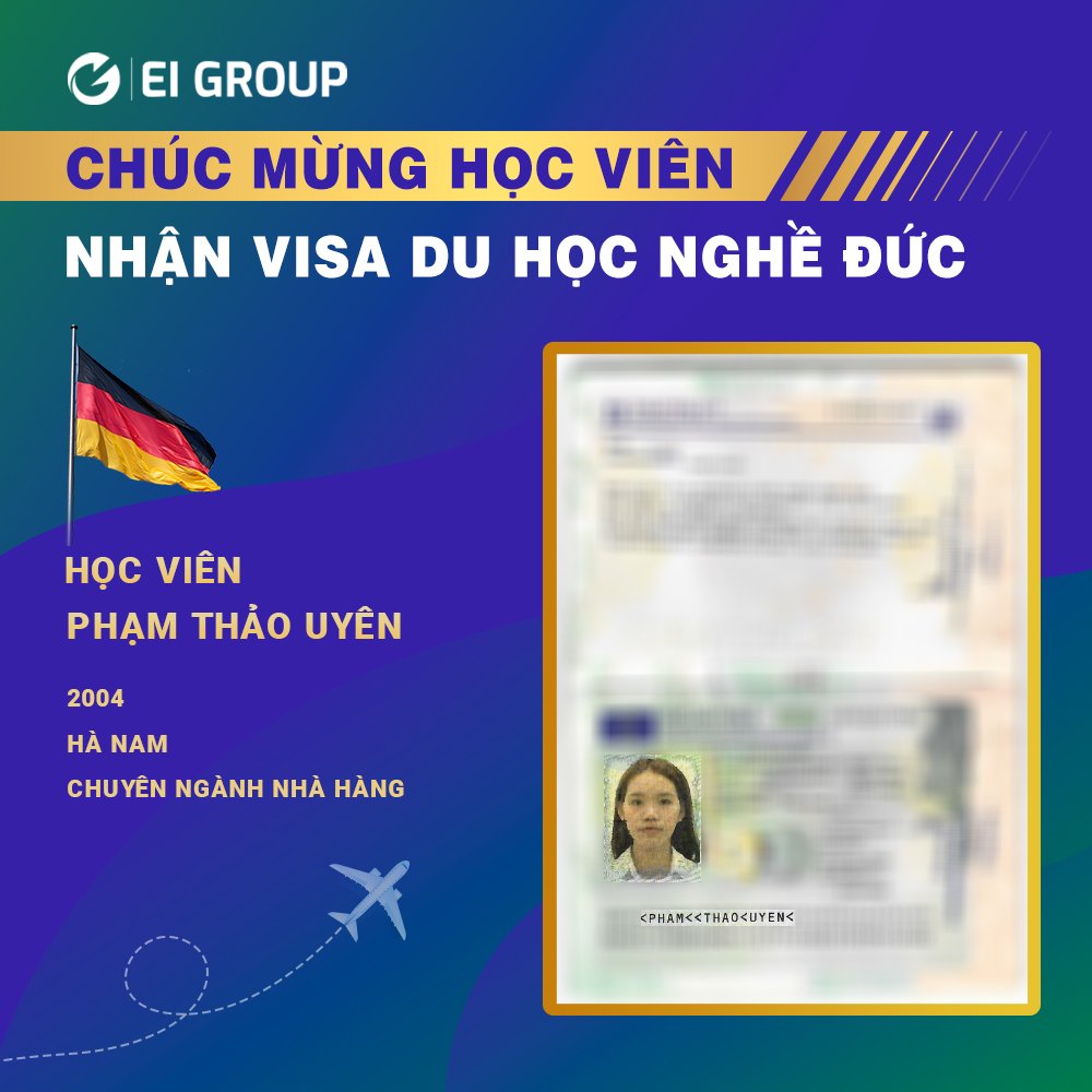 Visa du học nghề Đức đã sẵn sàng, với học viên của EI Group thì mỗi chuyến đi sẽ là một đích đến lớn