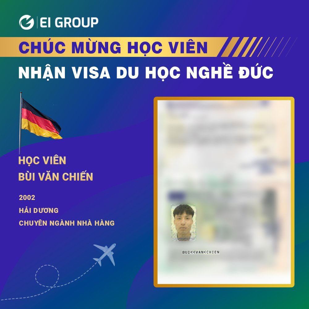 VISA DU HỌC NGHỀ ĐỨC ĐÃ CÓ TRONG TAY - HỌC VIÊN EI KHỞI ĐẦU GIẤC MƠ RẠNG NGỜI