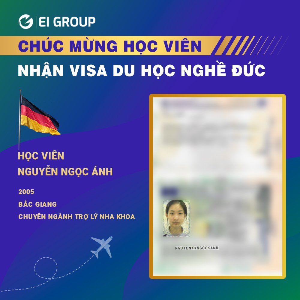 VISA DU HỌC NGHỀ ĐỨC ĐÃ CÓ TRONG TAY - HỌC VIÊN EI KHỞI ĐẦU GIẤC MƠ RẠNG NGỜI