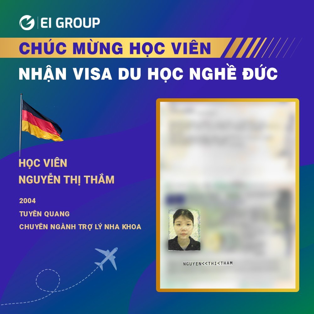 VISA DU HỌC NGHỀ ĐỨC ĐÃ CÓ TRONG TAY - HỌC VIÊN EI KHỞI ĐẦU GIẤC MƠ RẠNG NGỜI