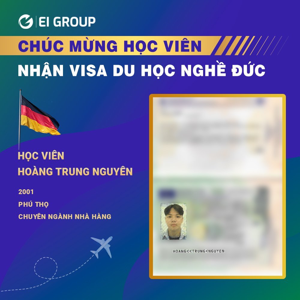 VISA DU HỌC NGHỀ ĐỨC ĐÃ CÓ TRONG TAY - HỌC VIÊN EI KHỞI ĐẦU GIẤC MƠ RẠNG NGỜI