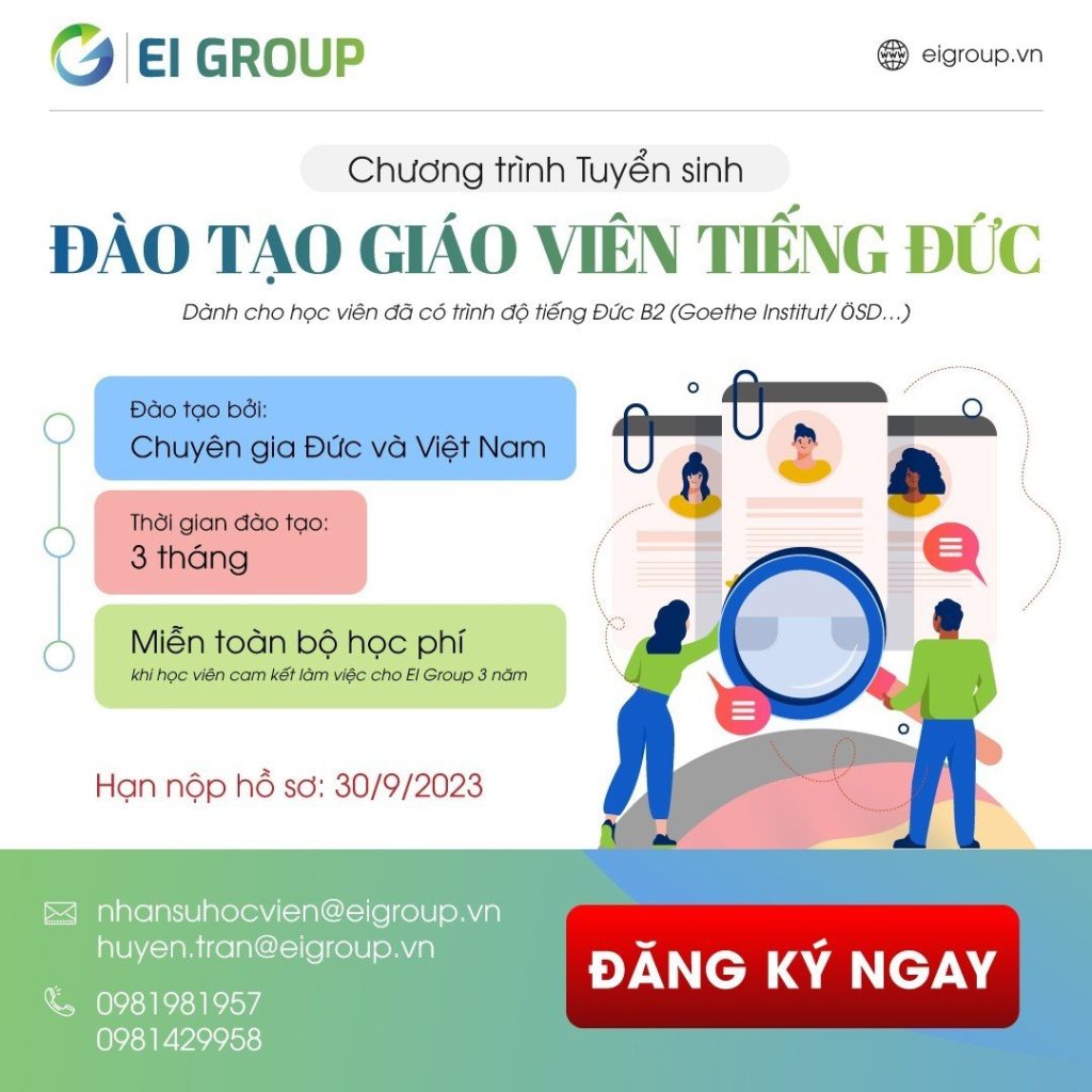 ĐÀO TẠO GIÁO VIÊN TIẾNG ĐỨC CÙNG EI GROUP|LOGO EIGROUP