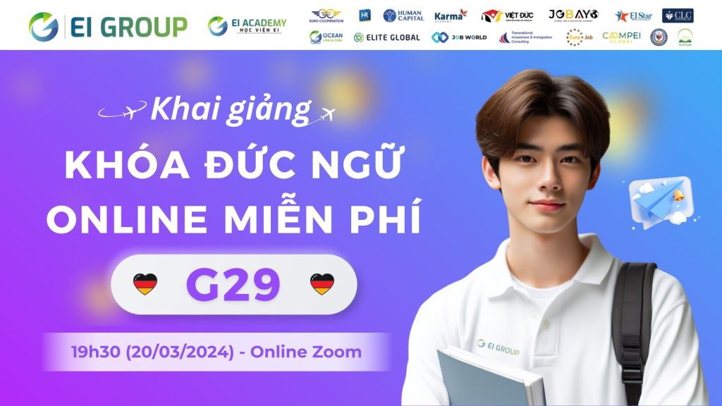 KHAI GIẢNG ĐỨC NGỮ ONLINE MIỄN PHÍ G29 - SỰ KIỆN KHÔNG THỂ BỎ LỠ!